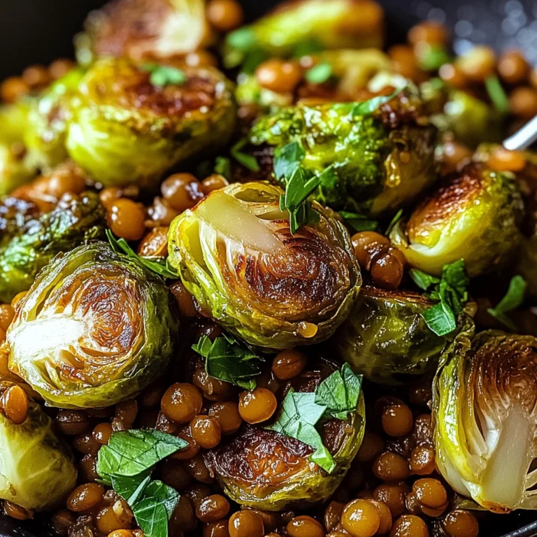 Gebratener Rosenkohl mit Berglinsen