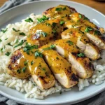 Honig Senf Hähnchen mit Reis