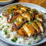 Honig Senf Hähnchen mit Reis