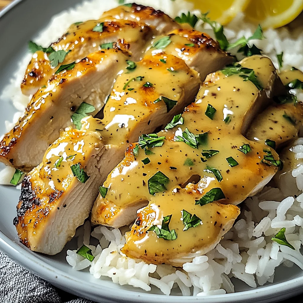 Honig Senf Hähnchen mit Reis