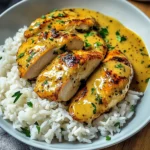 Honig Senf Hähnchen mit Reis