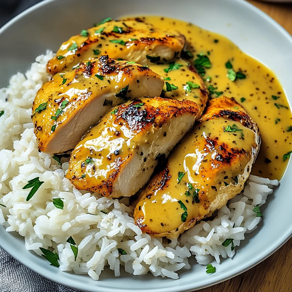 Honig Senf Hähnchen mit Reis