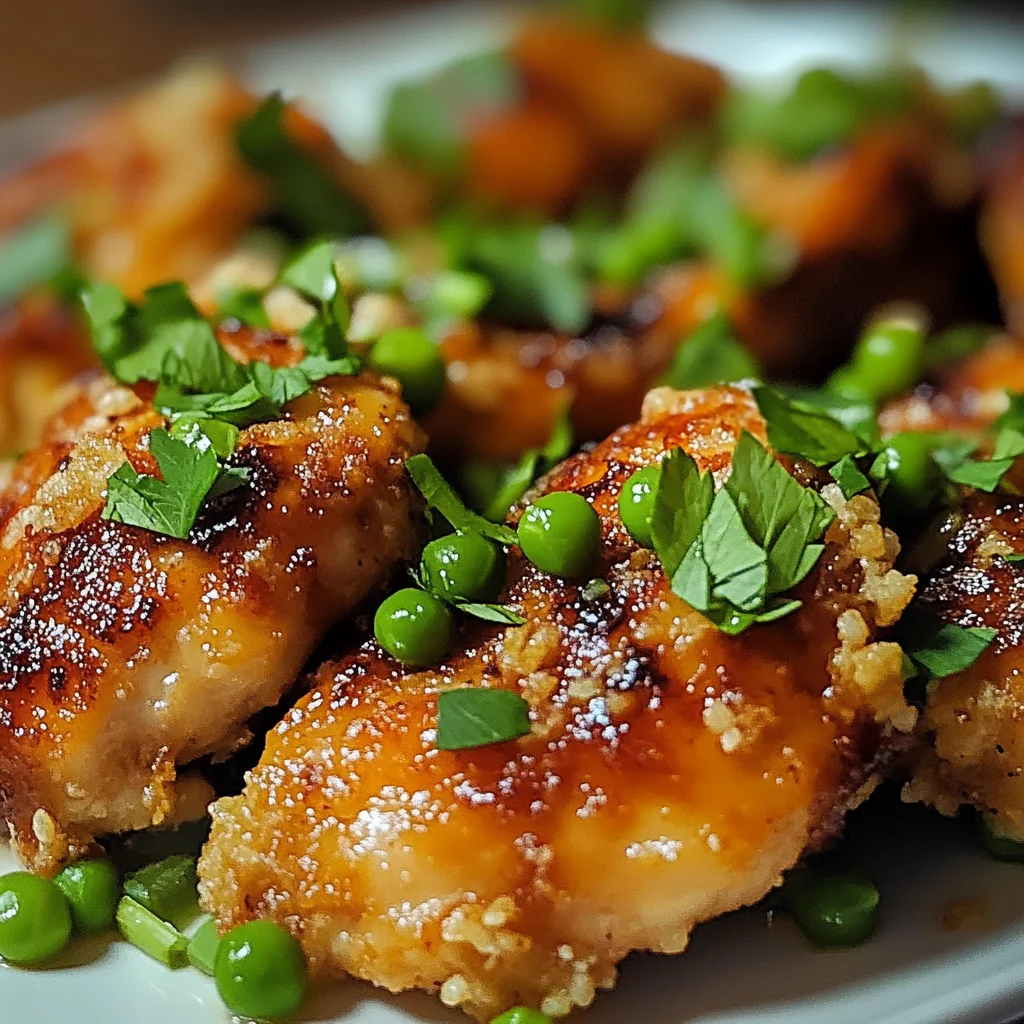 Knuspriges Erbsenhuhn