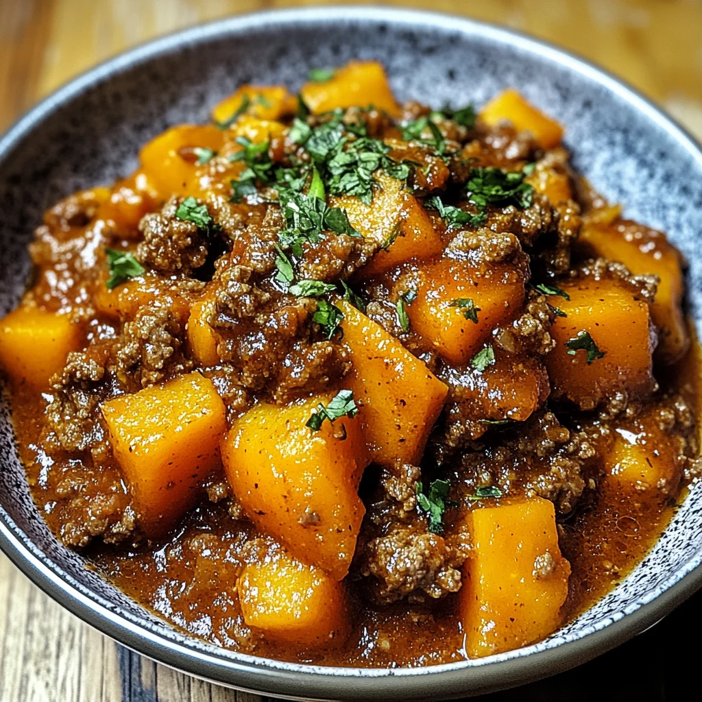 Kürbis-Rindfleisch-Bolognese