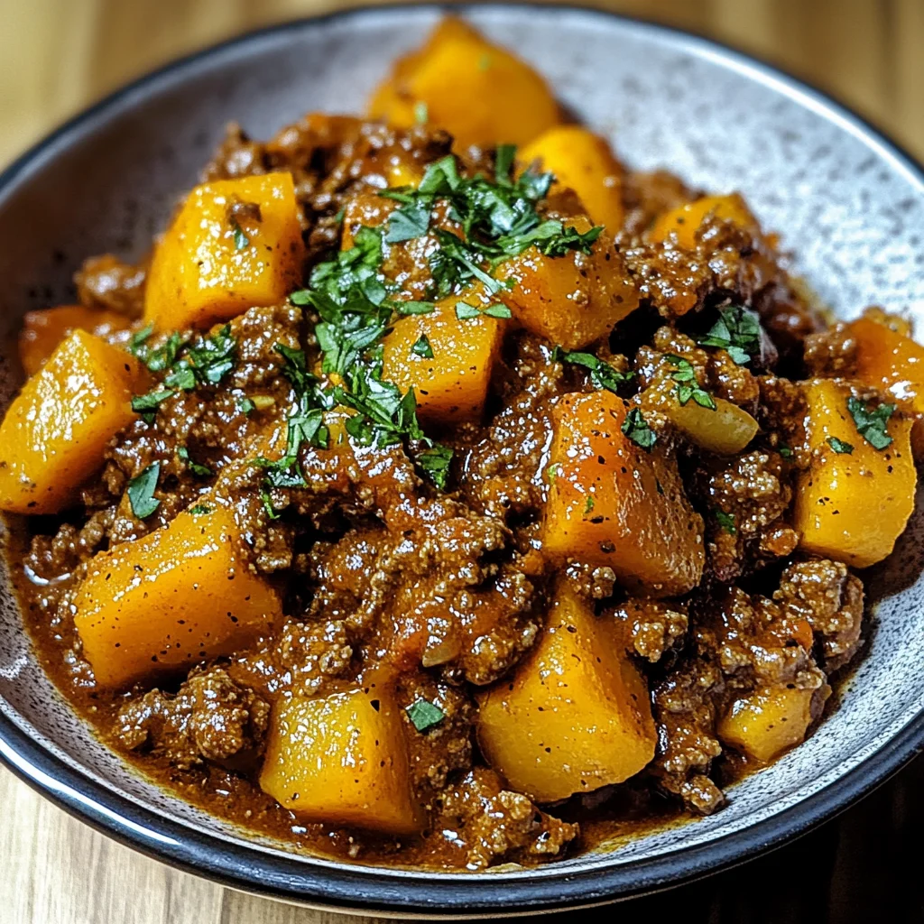 Kürbis-Rindfleisch-Bolognese