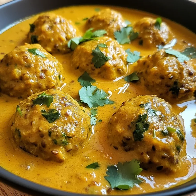 Linsenbällchen in Currysauce