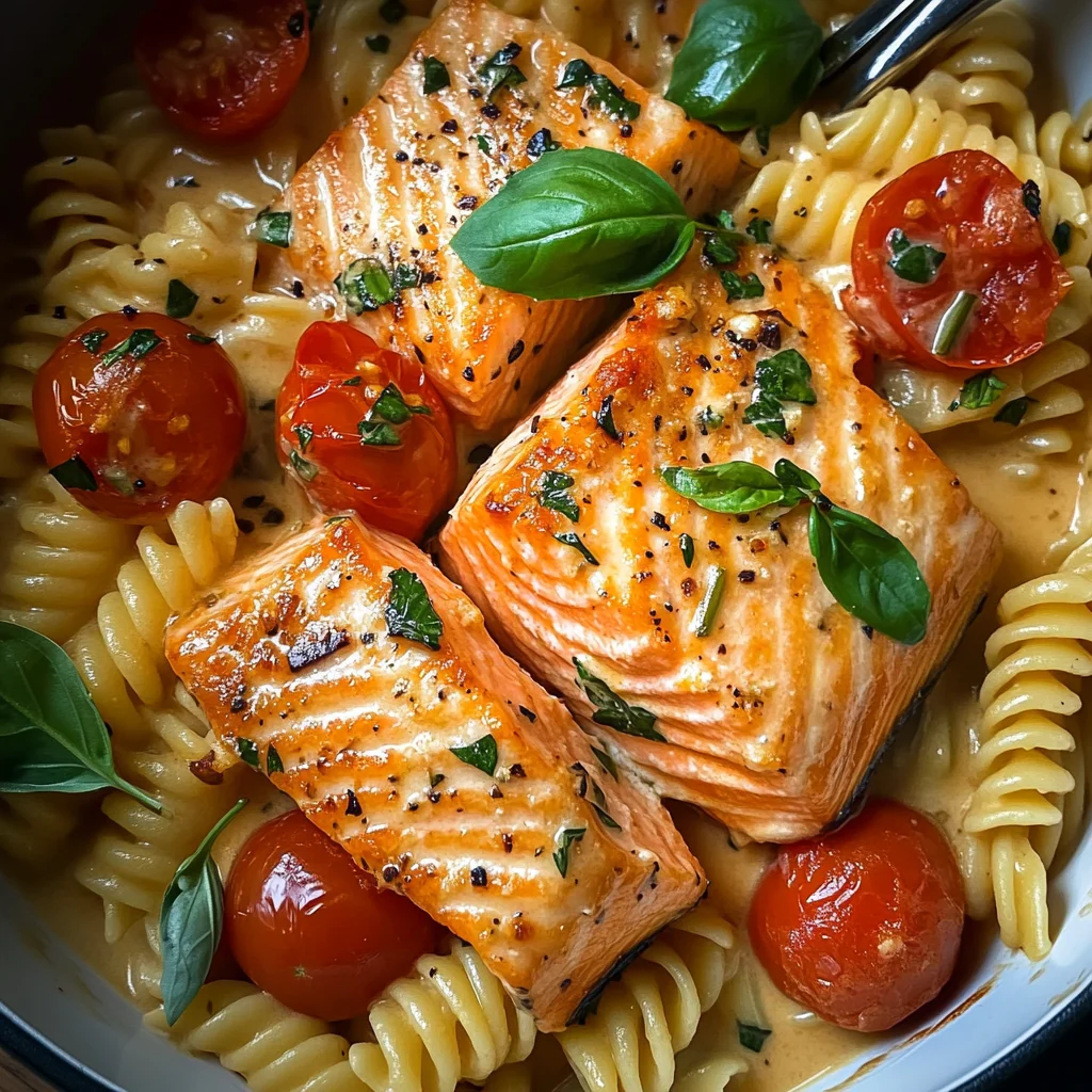 Ofen-Lachs-Pasta