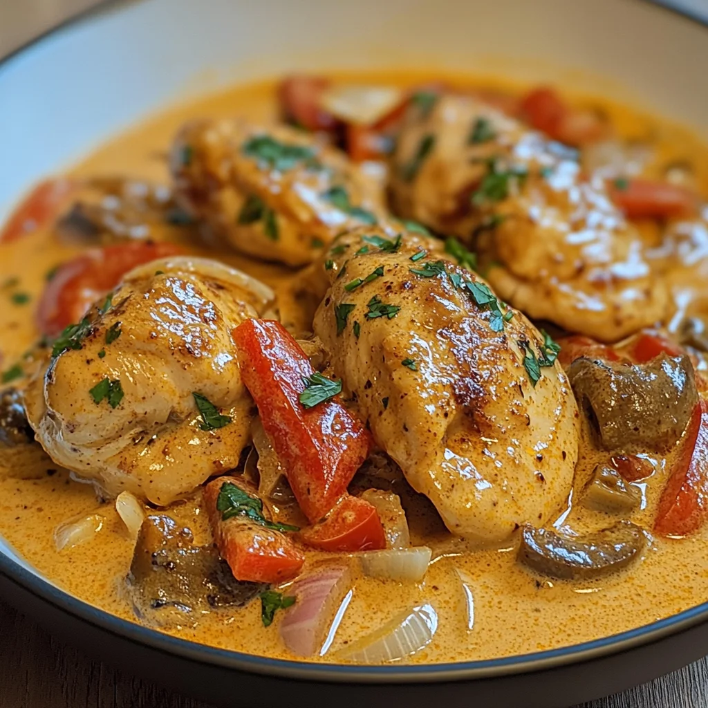 Paprika-Sahne-Hähnchen