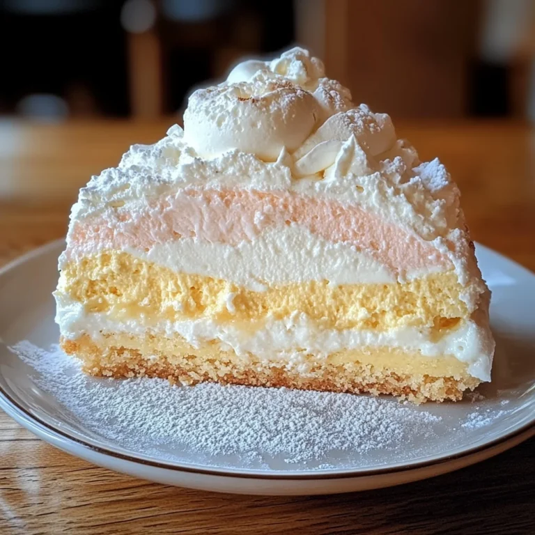 Quark-Schneekuchen mit Vanillepudding