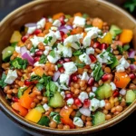 Rote Linsen Salat Orientalisch mit Feta