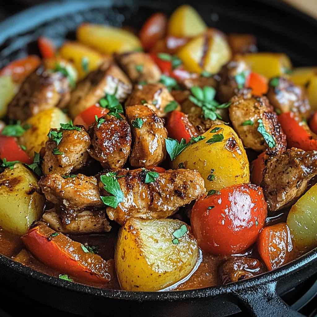 Schaschlik-Topf aus dem Ofen