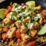 Taco-Pfanne mit Huhn und Reis