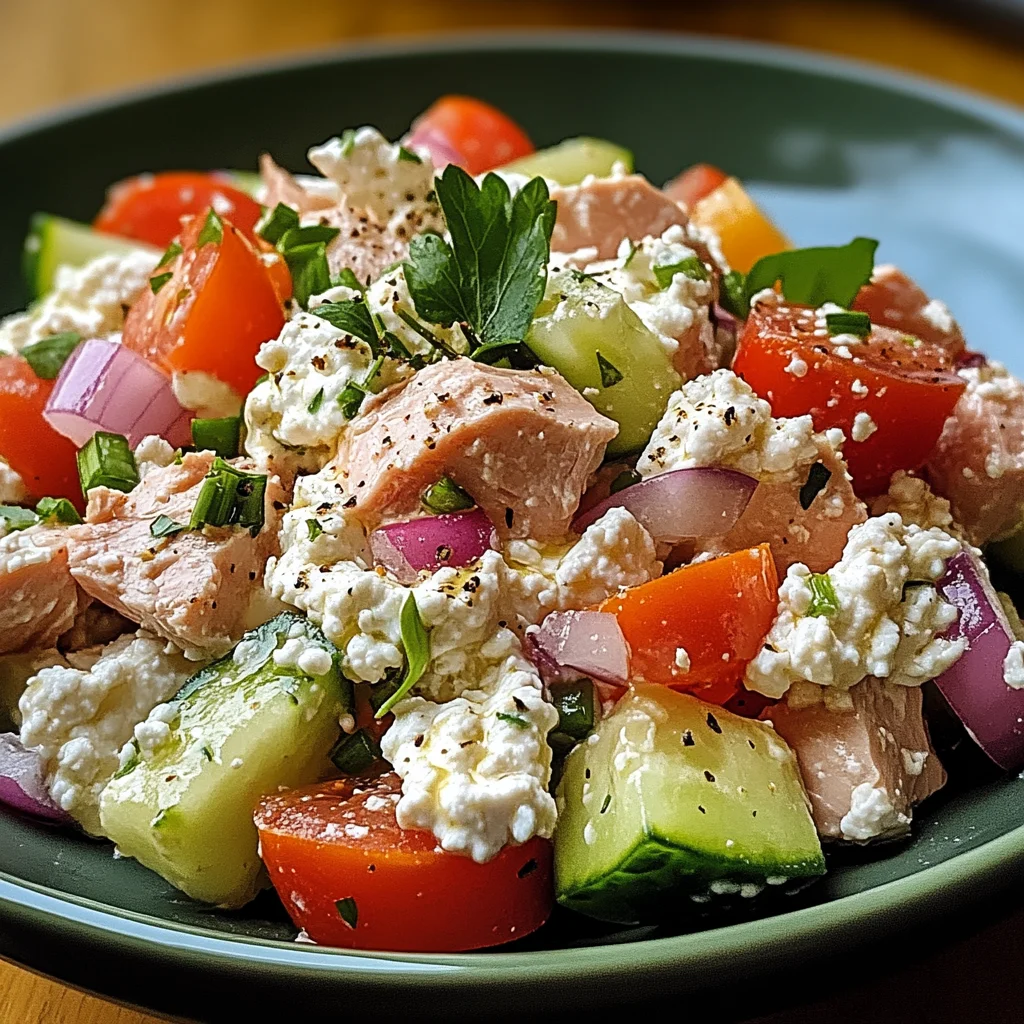 Thunfisch-Hüttenkäse-Salat