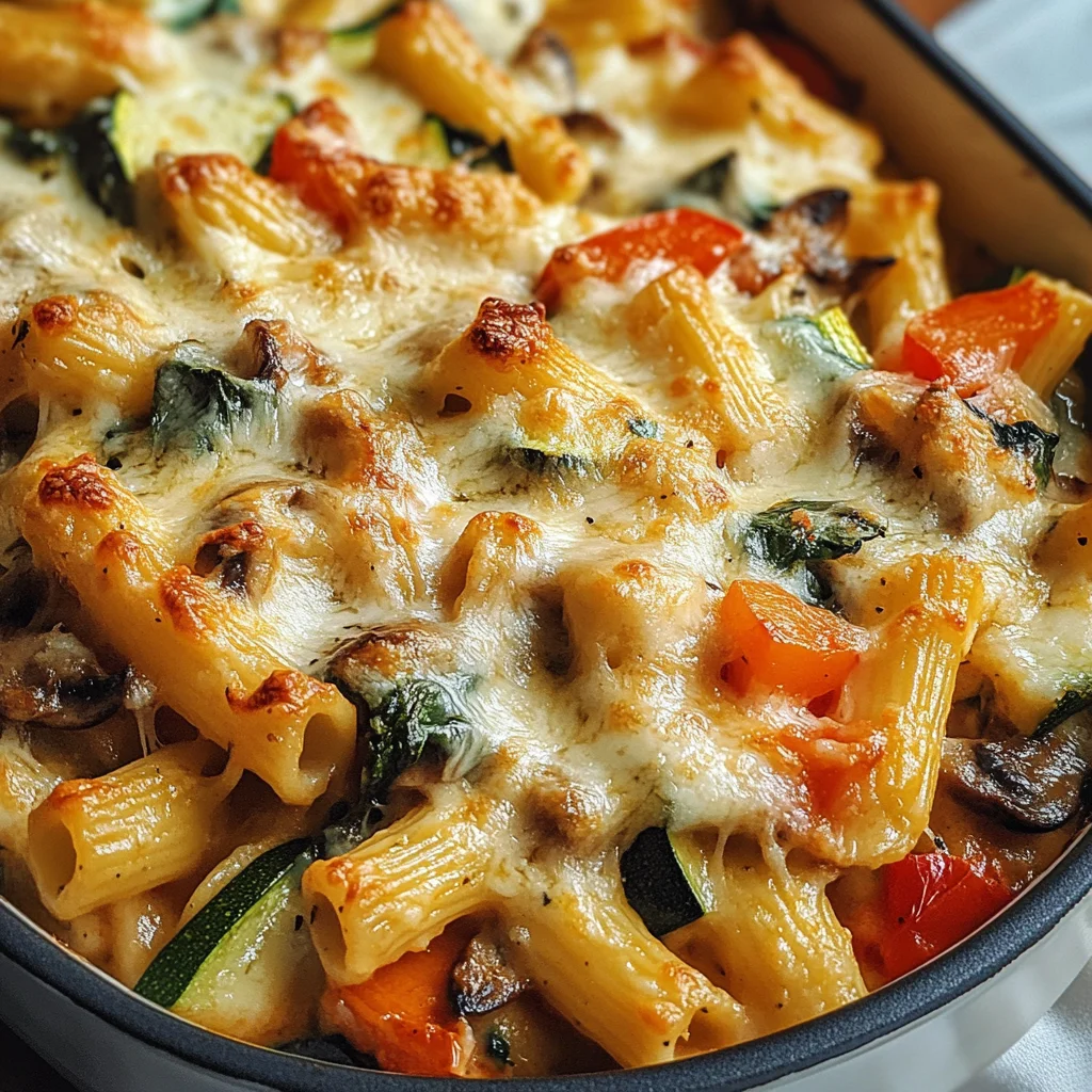 Vegetarischer Nudelauflauf