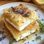 Fetakäse im Filoteig mit Wildlavendelhonig & Kräutern