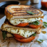 Gegrilltes Mozzarella-Sandwich
