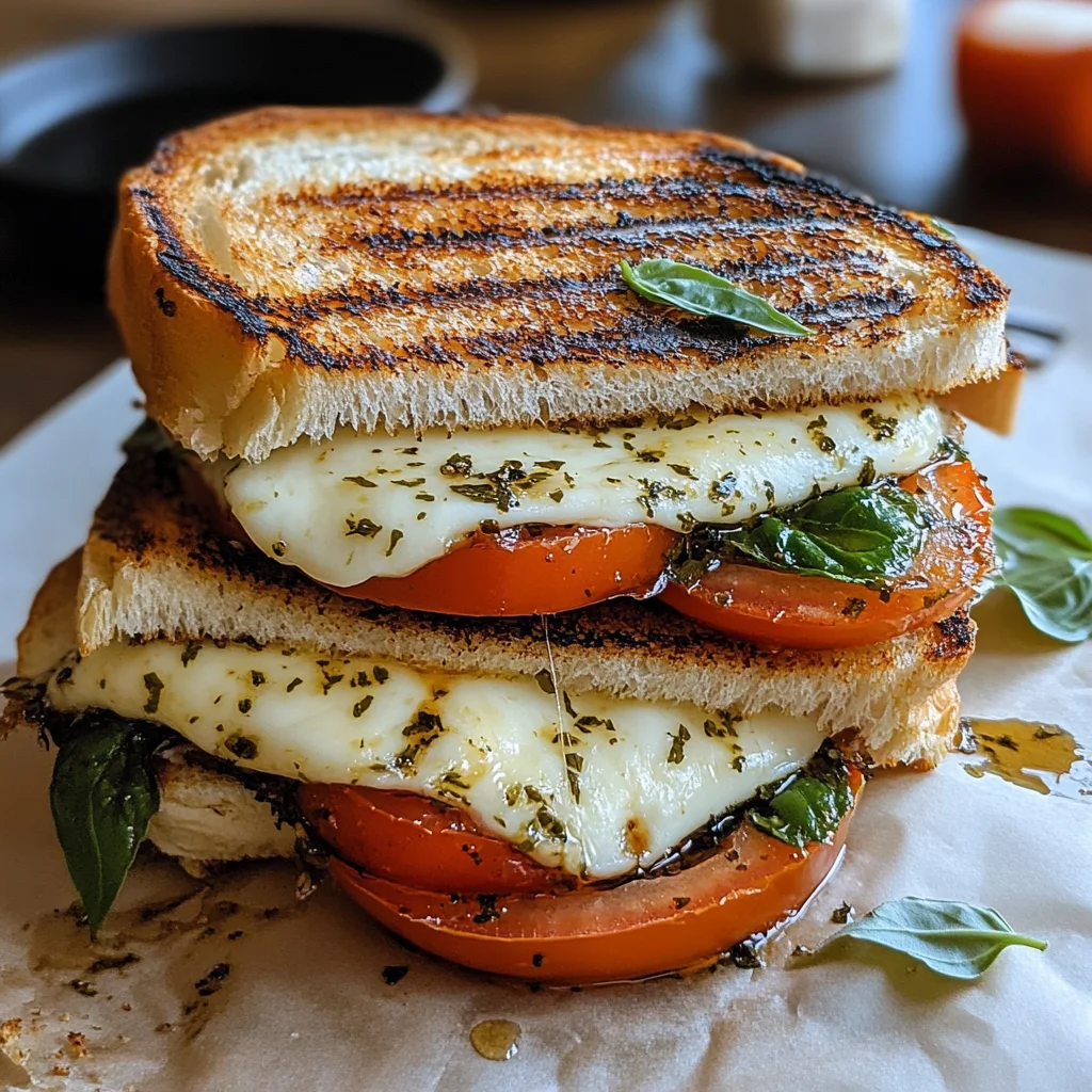 Gegrilltes Mozzarella-Sandwich