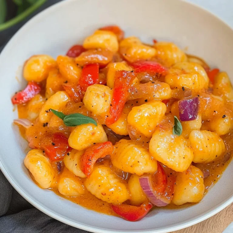 Gnocchi Rezept mit Paprika-Frischkäse-Soße