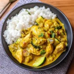 Indisches Hähnchen Curry mit Reis und Gemüse - ganz einfach