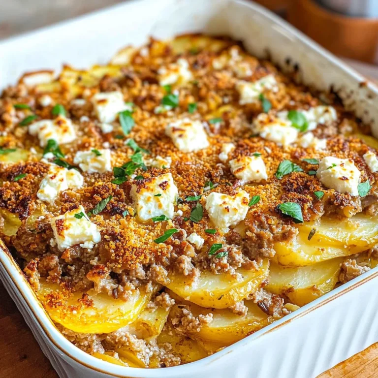 Kartoffel-Hackfleisch-Auflauf mit Feta