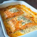 Lachs Sahne Gratin - einfaches Rezept mit Sahne-Soße