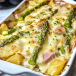 Spargelauflauf mit Schinken und Kartoffeln