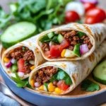 Wraps mit Hackfleisch und Käse