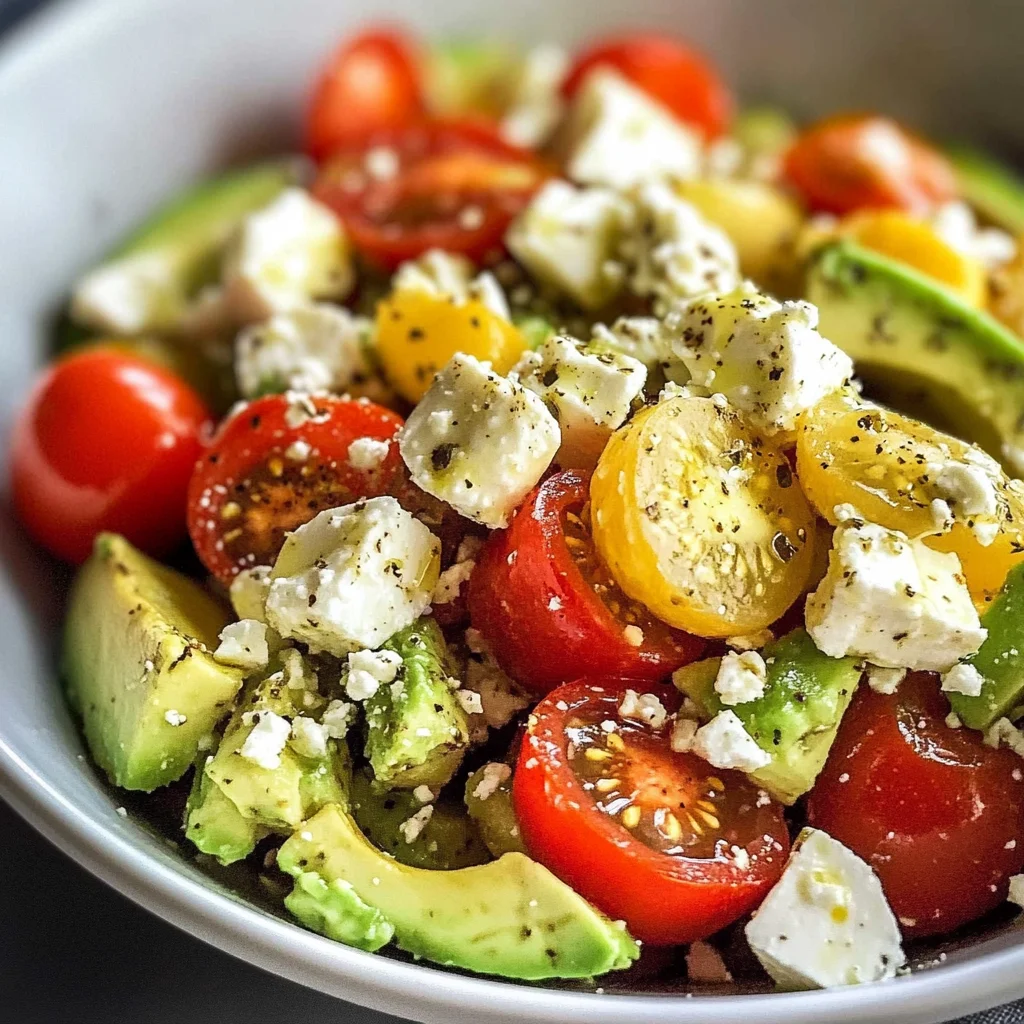 Avocado-Salat mit Feta & Tomaten
