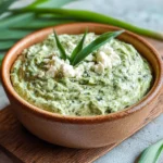 Bärlauch-Dip mit Feta & Frischkäse