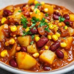 Chili sin Carne mit Kartoffeln