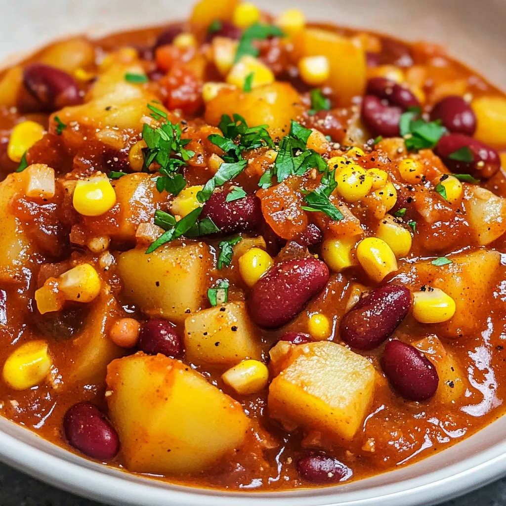 Chili sin Carne mit Kartoffeln