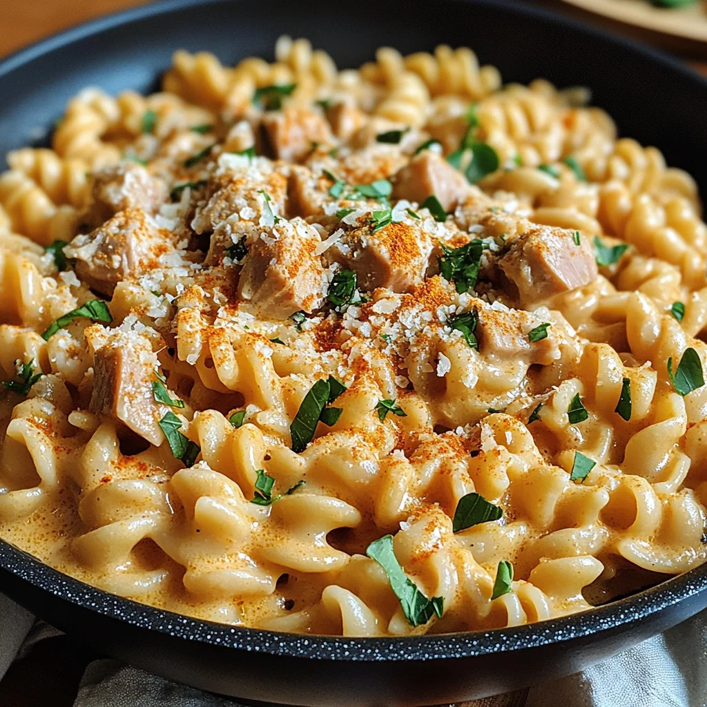 Cremige One Pot Pasta mit Thunfisch