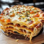 Feurige Tortilla-Torte mit Überbackenem Käse