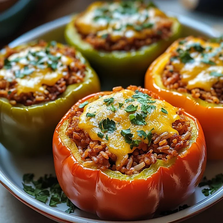 Gefüllte Paprikaschoten mit rotem Reis