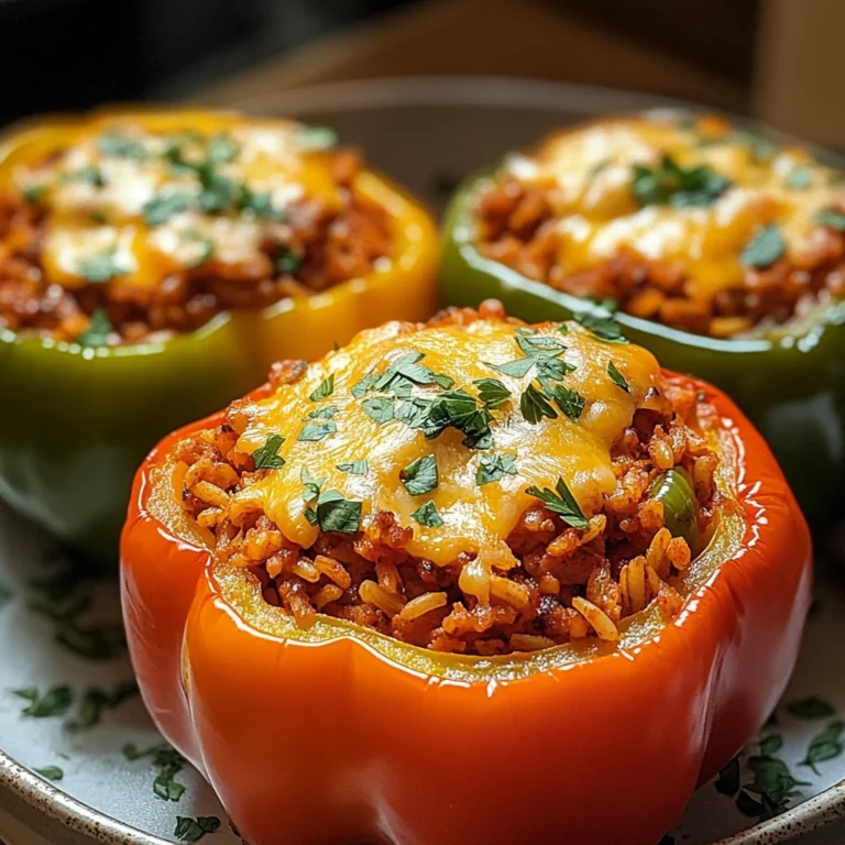 Gefüllte Paprikaschoten mit rotem Reis