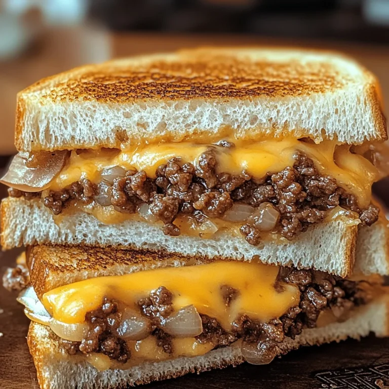 Gegrilltes Käsesandwich mit Rinderhackfleisch