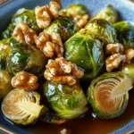 Gerösteter Rosenkohl mit Walnüssen und Honig