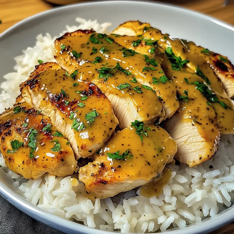 Honig Senf Hähnchen mit Reis