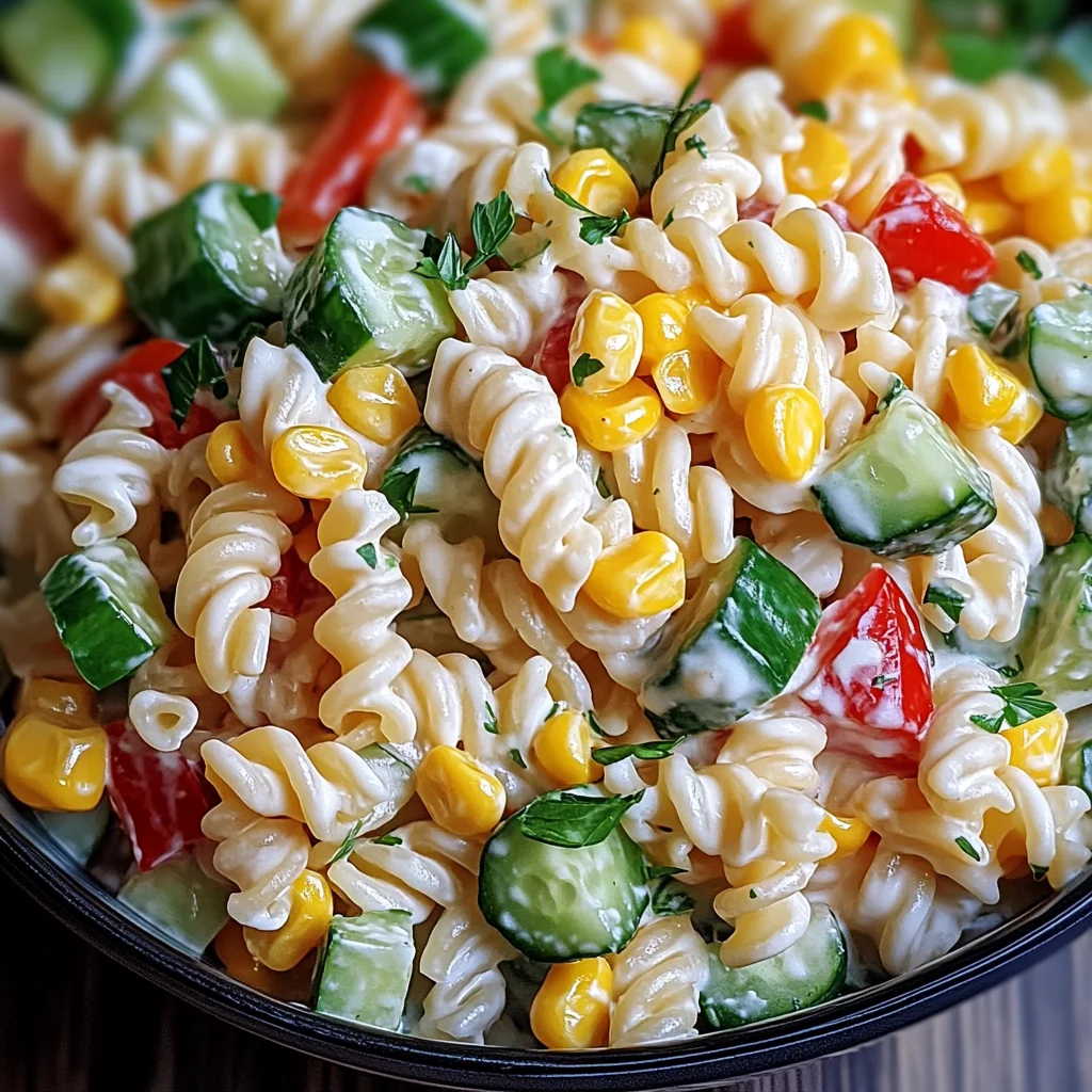 Kinder Nudelsalat mit Frischkäse