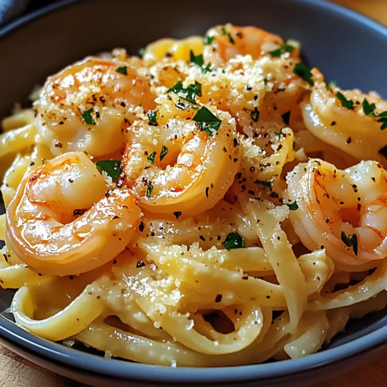 Knoblauch-Butter-Shrimp Pasta