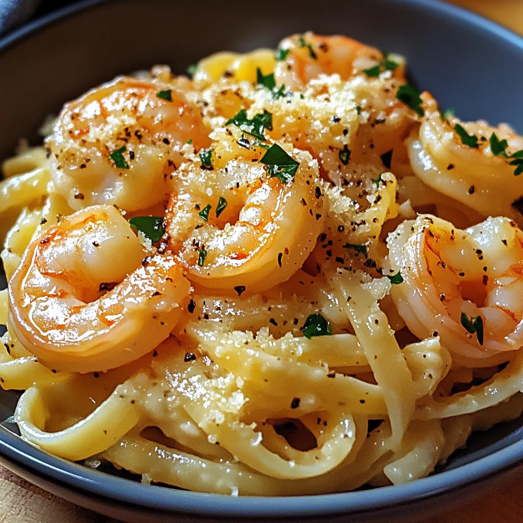 Knoblauch-Butter-Shrimp Pasta