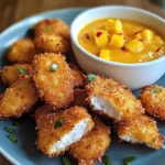 Kokos-Chicken-Nuggets mit Spicy Mango-Dip