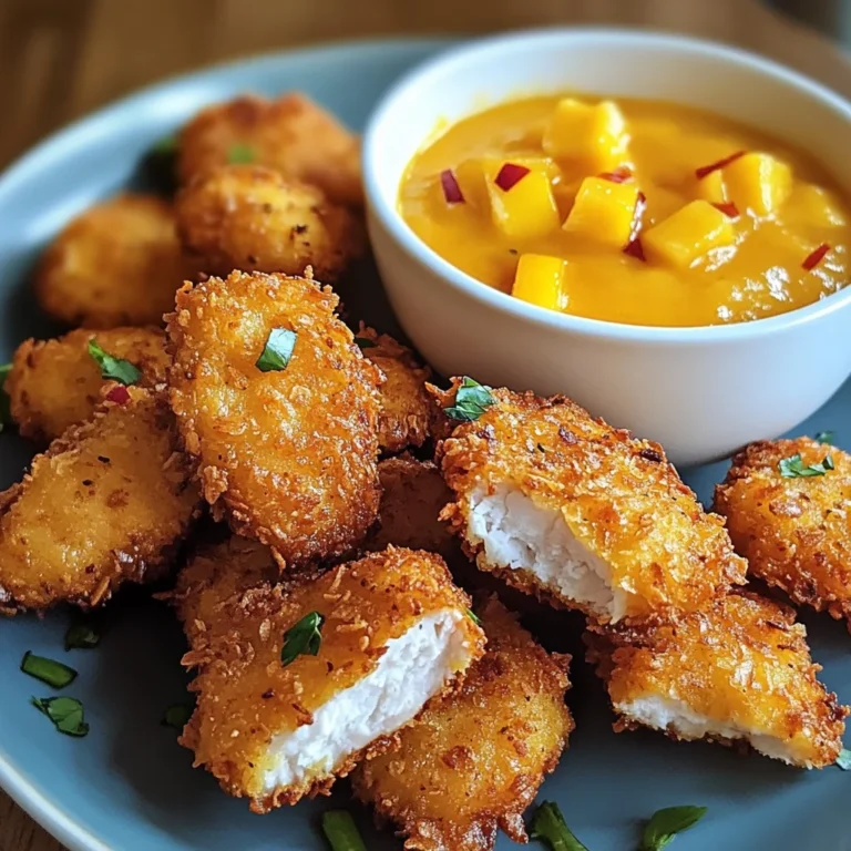 Kokos-Chicken-Nuggets mit Spicy Mango-Dip