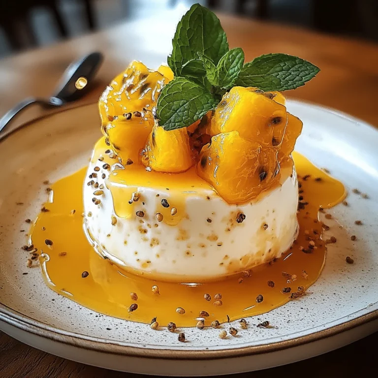 Maracuja-Dessert mit Buttermilch-Creme und Honig