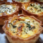 Mini-Quiches mit Kräutersahne