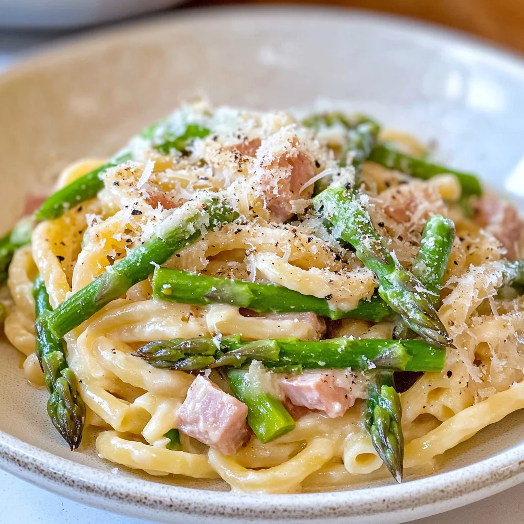Pasta mit grünem Spargel