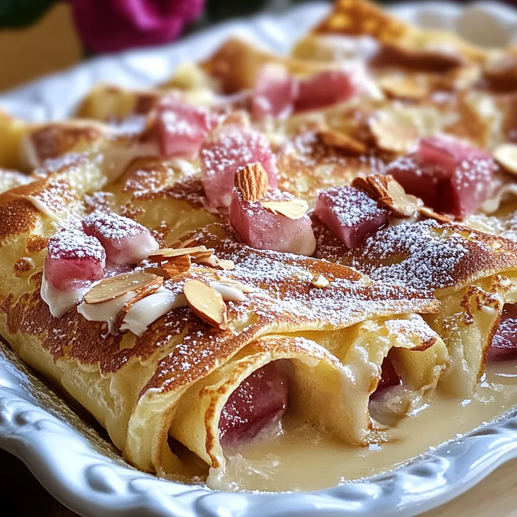 Rhabarber-Crêpes-Auflauf