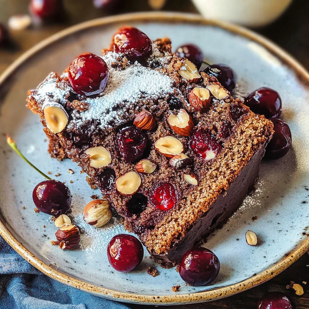 Saftiger Schoko Nuss Kirsch Kuchen