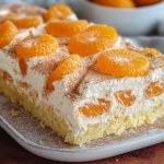 Schmandkuchen vom Blech mit Mandarinen