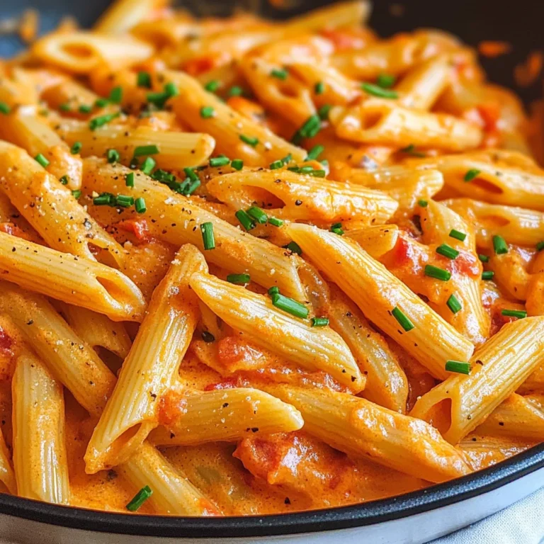 Schnelle Pasta mit Paprika-Sahne-Soße